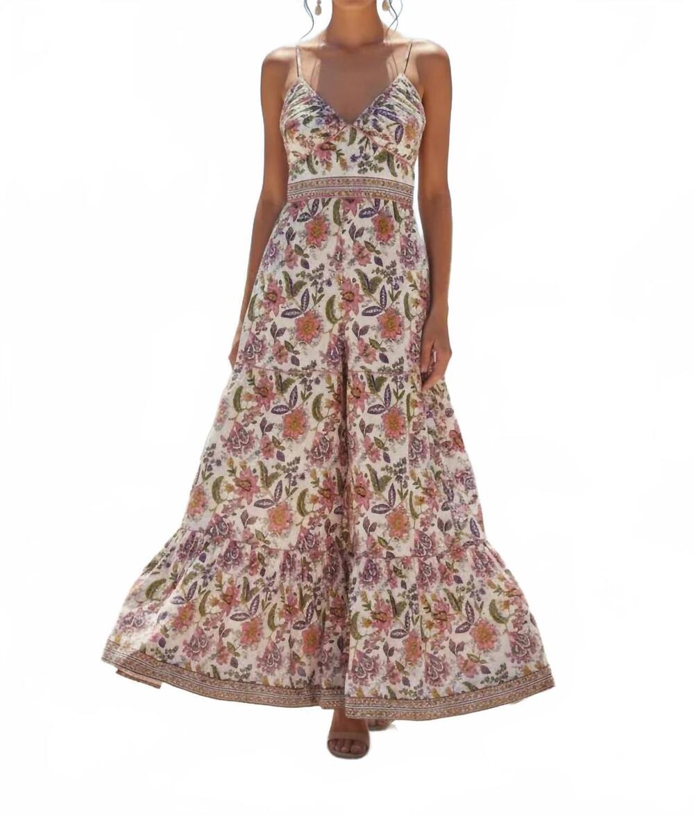 NEW PICCOLA coral shores maxi dress in multi-color